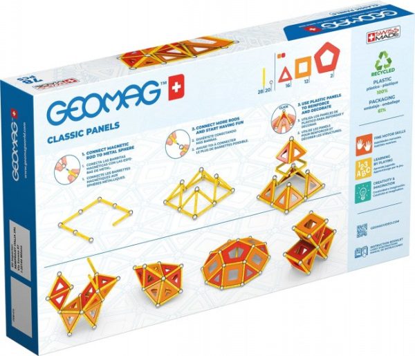 Kapla joguines GEOMAG CLÀSSIC PANELS 78 PECES