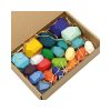 21 PEDRES DE FUSTA DE COLORS PER APILAR